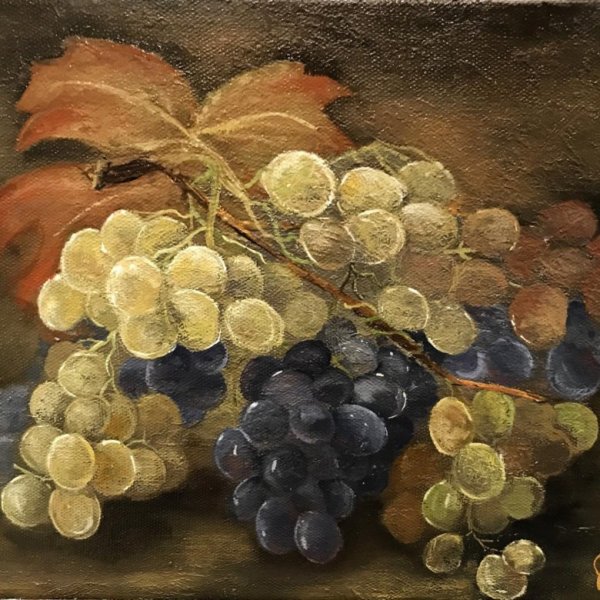 Виноград маслом на холсте