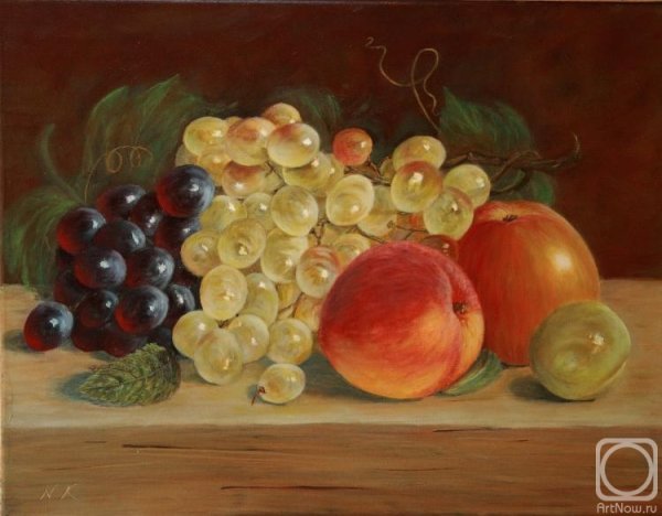 Натюрморты с виноградом маслом