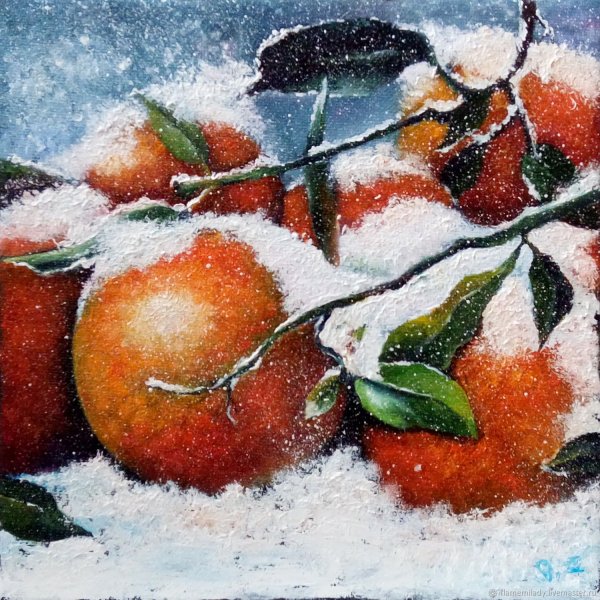 Мандарины живопись