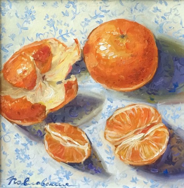 Мандарины живопись