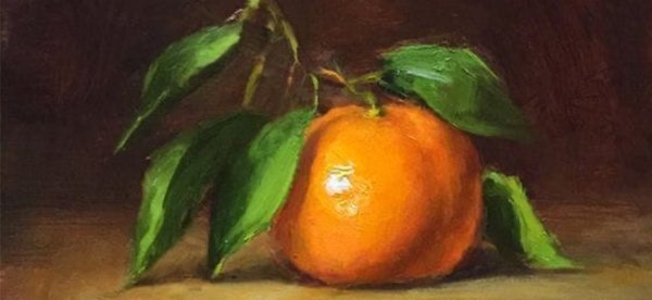 Мандарин картина маслом мазками