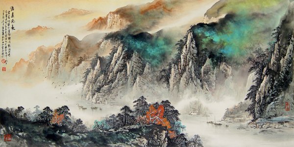 Картина китайского художника Ляо Сонгтана