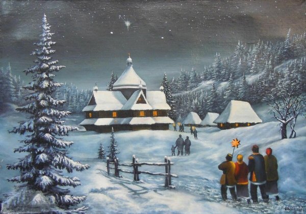 Рождество, Вифлеемская звезда, храм, ангелы