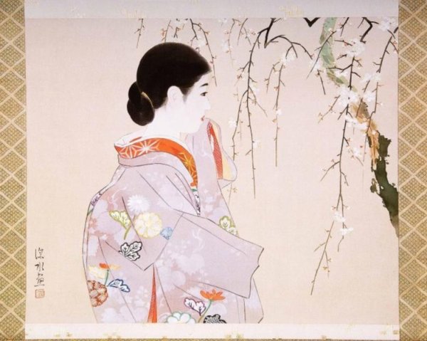 Японские картины на стену девушка