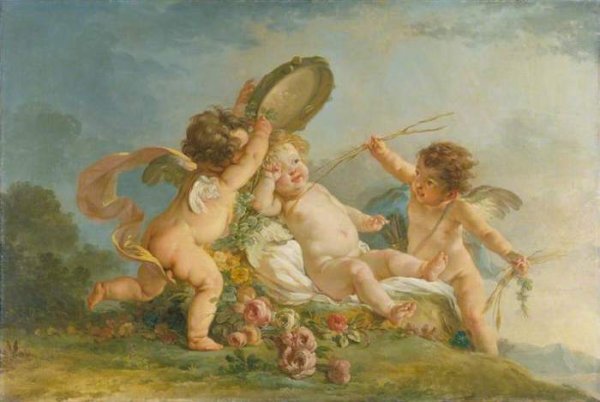 Франсуа Буше аллегория искусства Амуры