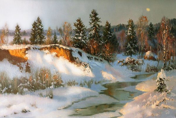 Художник Сергей Свиридов картины зима