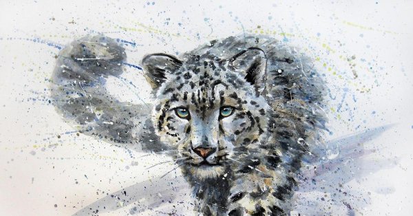 Снежный Барс абстракция