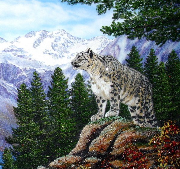 Алексей Мосман картины из самоцветов