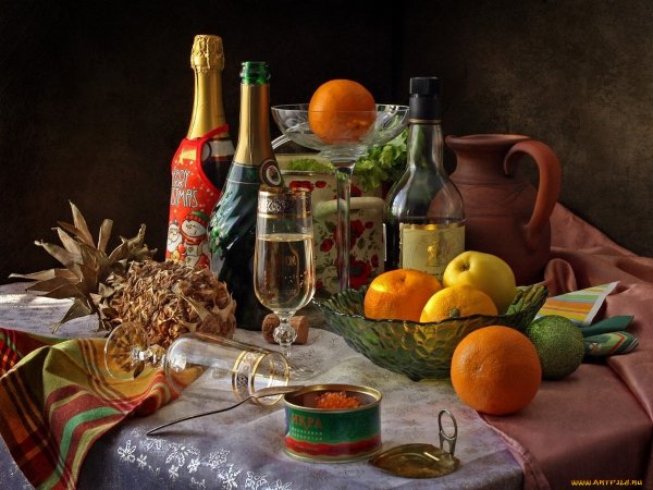 Накрытый стол в живописи