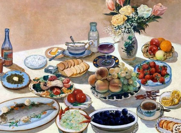 Рождественский натюрморт живопись