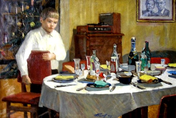 Художник Сергей Яковлевич Дунчев «под новый год» 1951