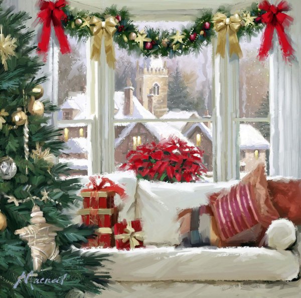 Зимние праздники художник Richard MACNEIL