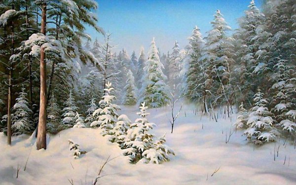 Александр Мельников, зимний пейзаж