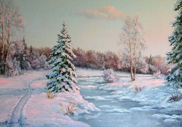 Зимние пейзажи Карла гауптмана