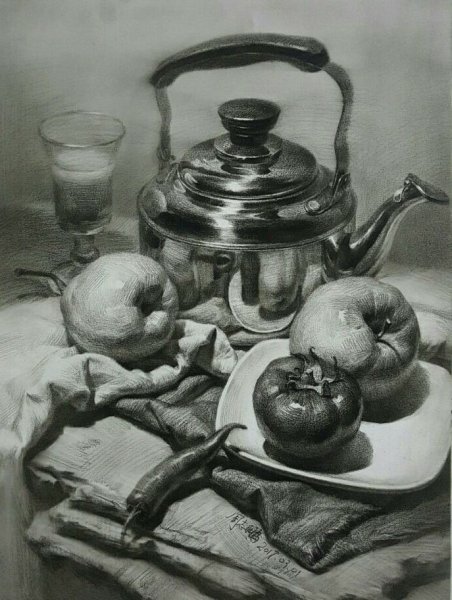 Натюрморт гризайль Академия художеств