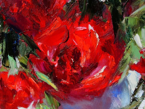 Пионы цветы живопись Авангард экспрессионизм