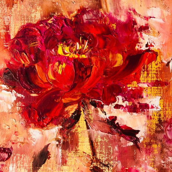 Цветы абстракция живопись