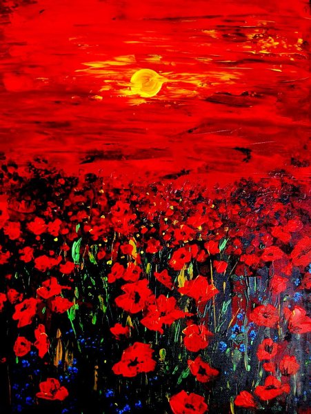 Маковое поле картина