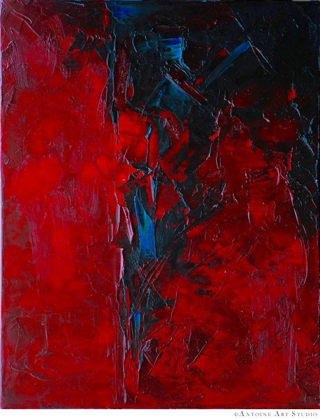 Живопись в красно-черном цвете