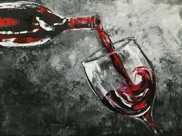 Бокал вина живопись