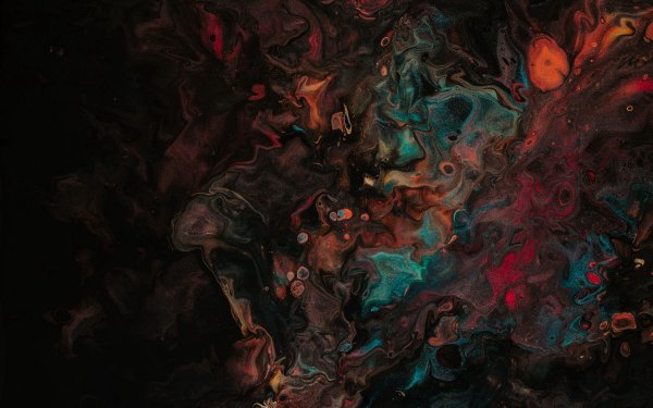 Краски на черном фоне