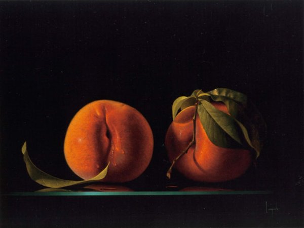 Фрукты на темном фоне живопись