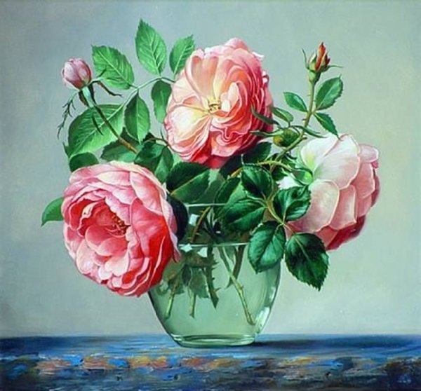 Художник Pieter Wagemans розы картины