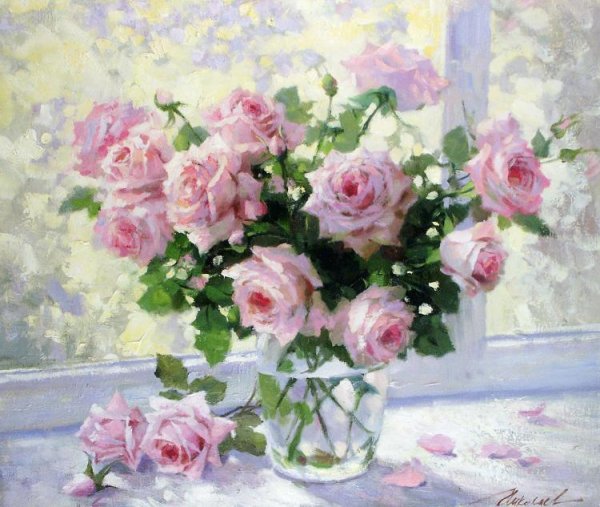 Живопись художник Николаев Юрий, ,розы
