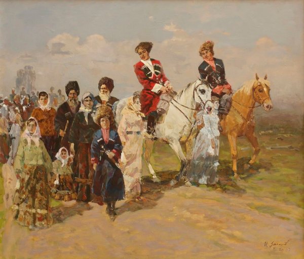 Картина Кубань Кубанские казаки