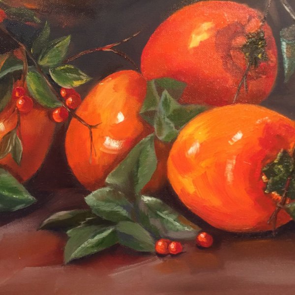 Хурма картина маслом