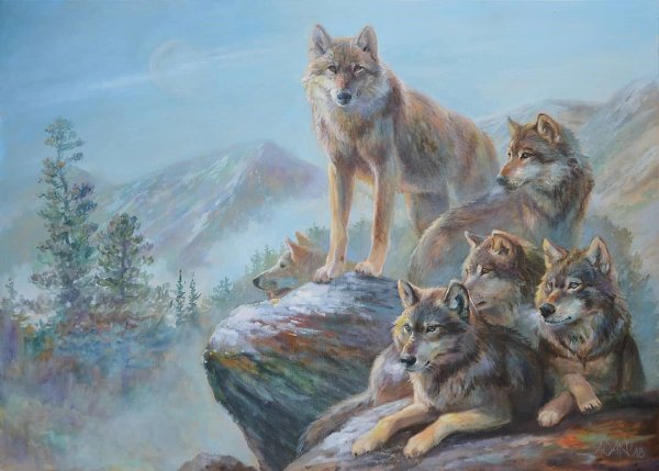 Картины волки Юлии неприятель
