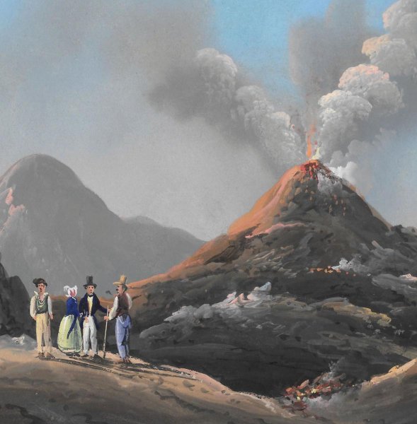 Извержение Везувия картина даль