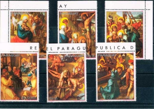 Парагвай живопись марки малые листы