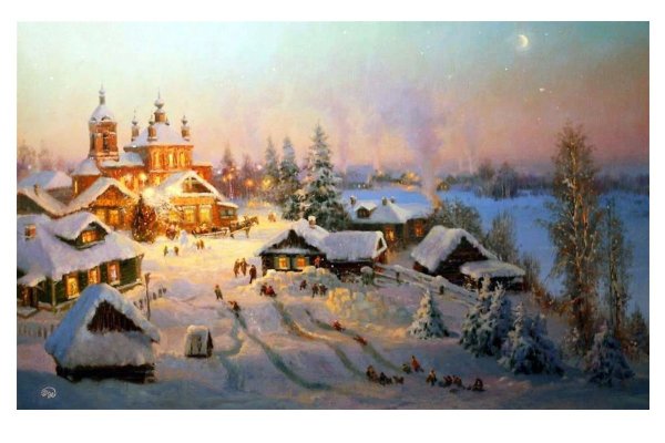 Владимир Жданов художник зима Церковь