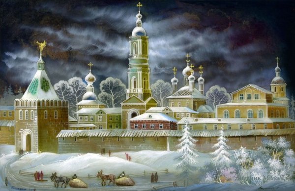 Троице-Сергиева Лавра. Федоскинская миниатюра