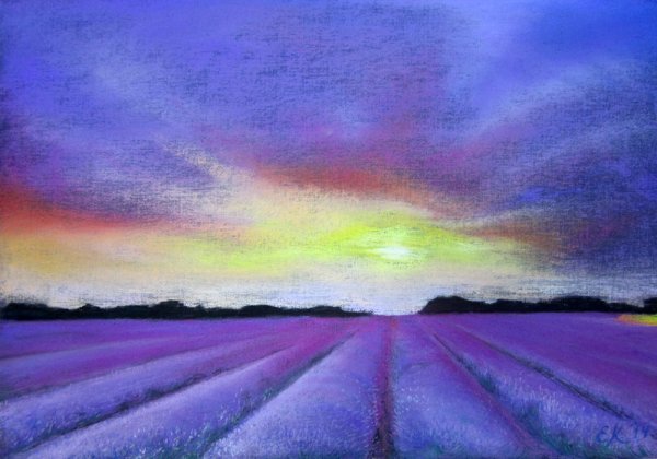 Пейзаж пастелью