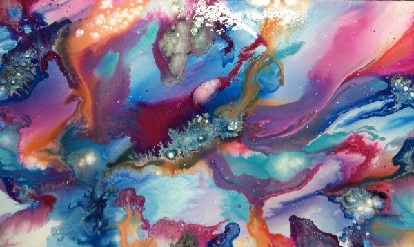 Смешение красок абстракция