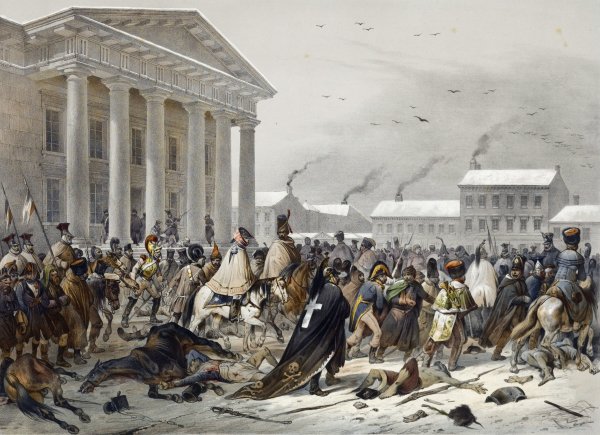 Ян Дамель «отступление французской армии через Вильно»