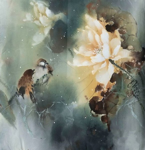 Японская живопись в стиле Сансуй