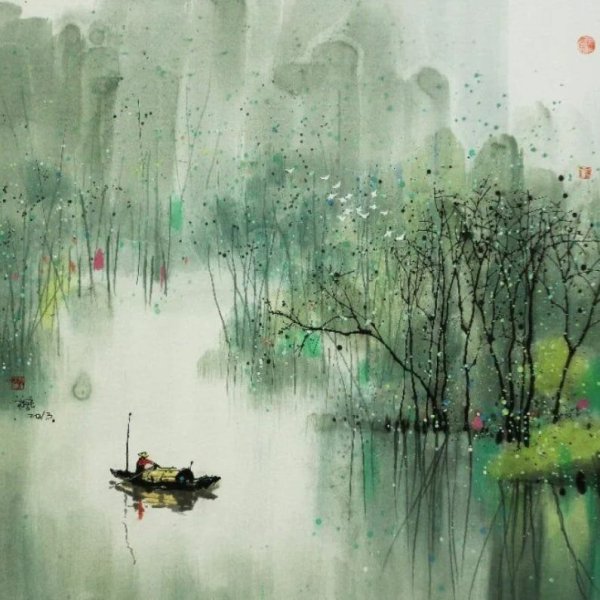 Акварель в японском стиле