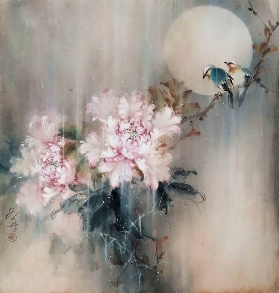 Гохуа китайская живопись Сакура