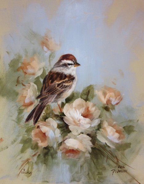 Птицы в живописи для декупажа