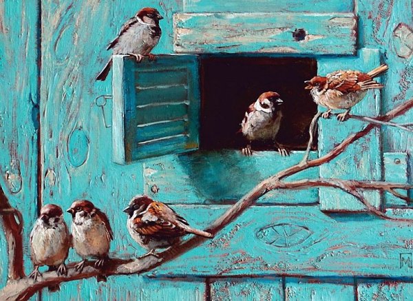 Художница Мария Павлова птички