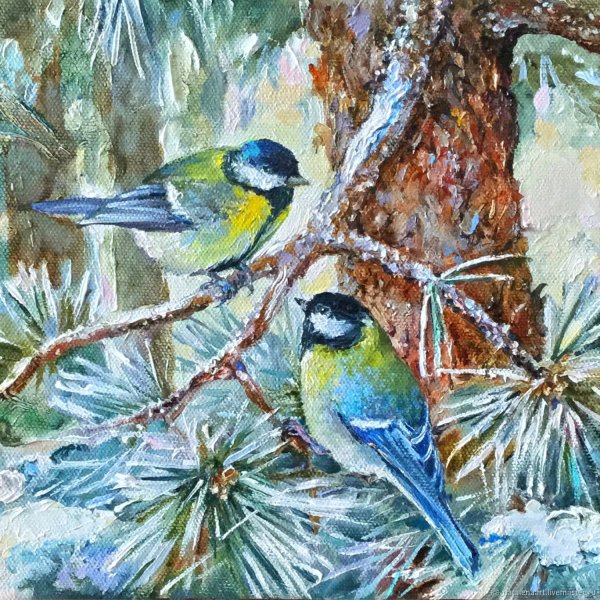 Павел Еськов синички картина