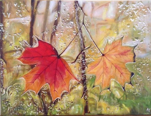 Осенние листья клена для живописи