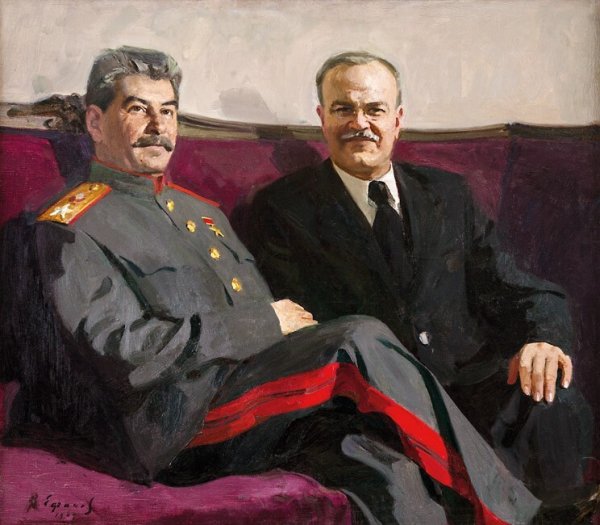 «И. В. Сталин и к. е. Ворошилов в Кремле» (1938) Александра Герасимова