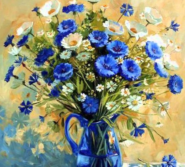 Художница Мария Павлова картина художника васильки