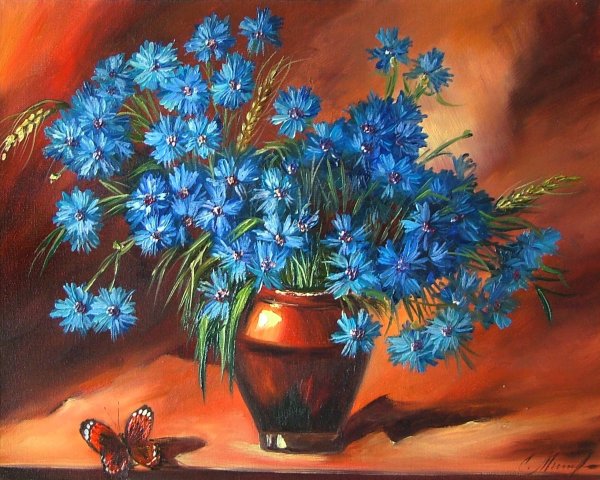 Антонов Алексей Тихонович. Картина "васильки"