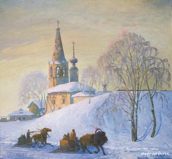 «Зимний пейзаж с Церковью» (около 1811 г.) Каспар Давид