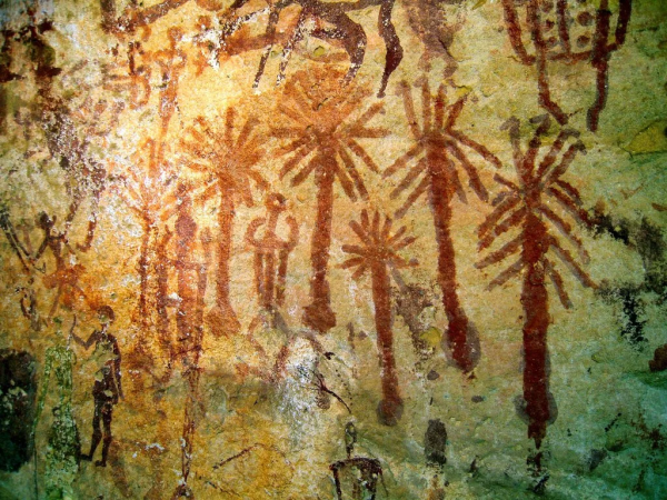 «Охотники». Наскальная живопись. Неолит (?). Южная Родезия.